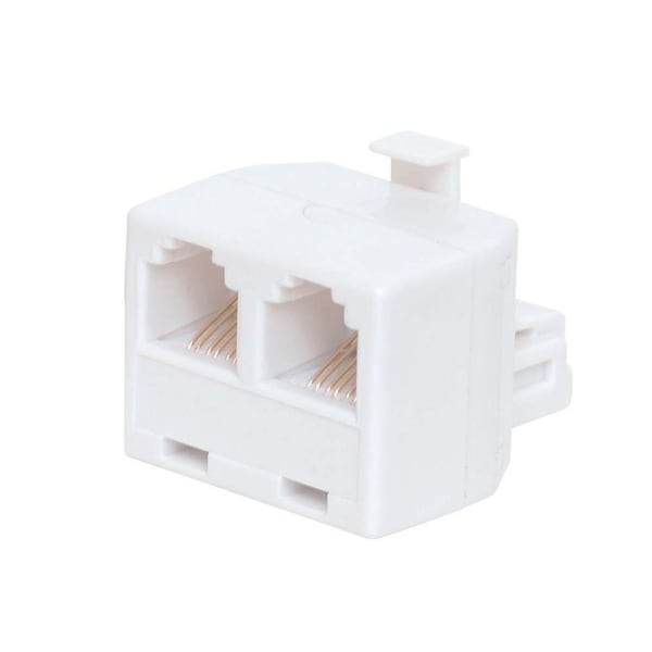 Quest Technology International Telephone Duplex Adapter, Rj11, 6P4C, Straight-Wired - White NTC-2422 - main
